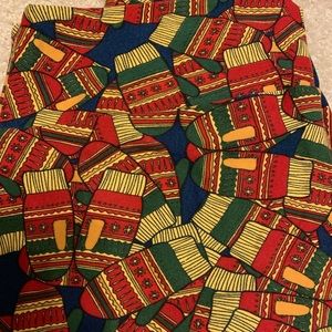 Lularoe Holiday TC Leggings Mittens